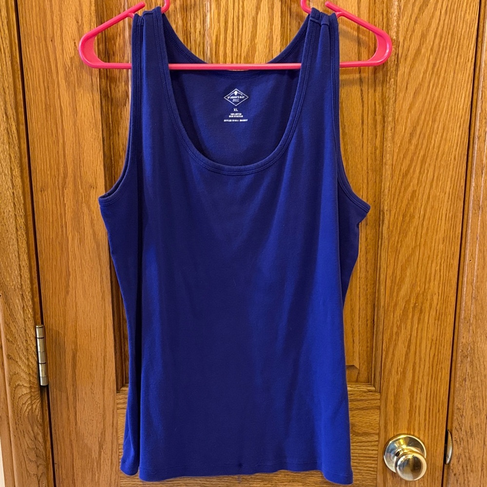 St. John's Bay Royal Blue Scoop Neck Tank Top